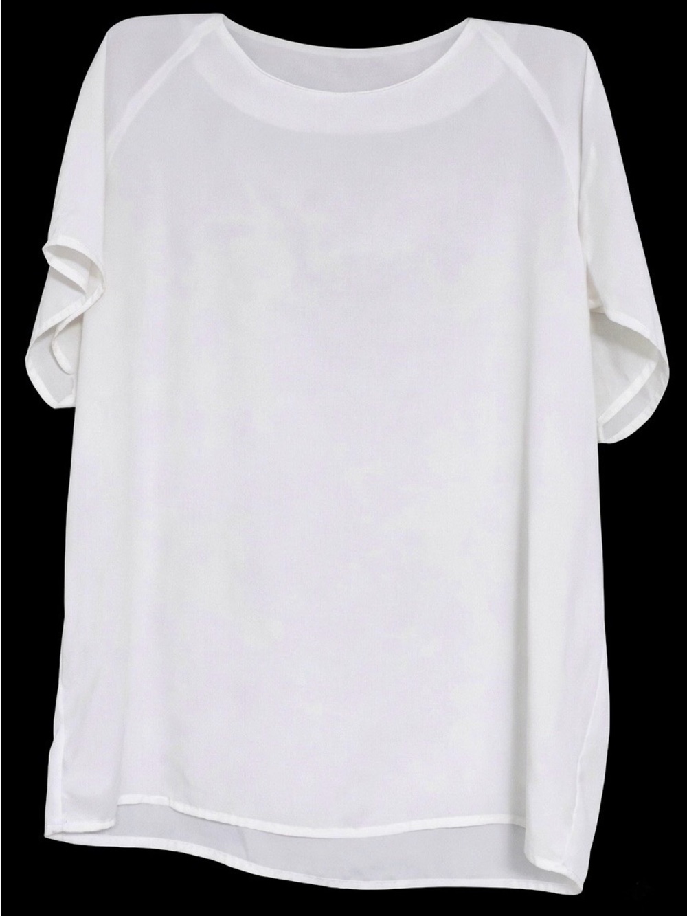 Women's White Short-Sleeve Blouse - Classic Relaxed Fit